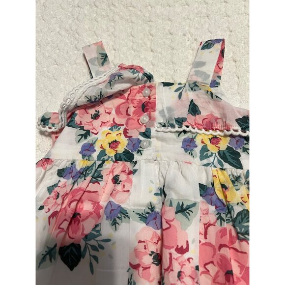 New Janie and Jack Infant Girls Floral Ruffle Dress size 3 to 6 Months - Picture 3 of 6